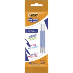Refill per penne a sfera cancellabili BIC Gel-ocity Illusion Blu - 0,7 mm (M) - 9514511 (conf.3)-0