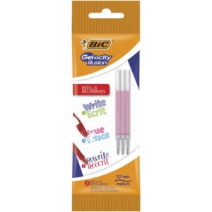 Refill per penne a sfera cancellabili BIC Gel-ocity Illusion Rosso - 0,7 mm (M) - 964821 (conf.3)-0