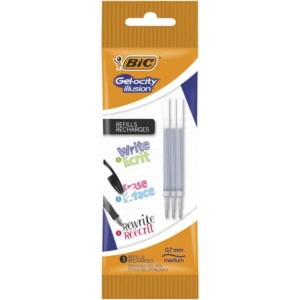 Refill per penne a sfera cancellabili BIC Gel-ocity Illusion Nero - 0,7 mm (M) - 964820 (conf.3)-0