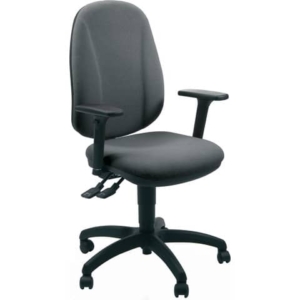 Sedia girevole con schienale sagomato Unisit Giano Eco Smart - polipropilene - Grigio scuro - braccioli inclusi - GIGI/BR3D/ET-0