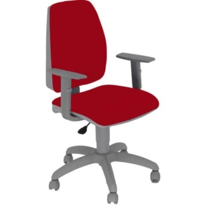 Sedia girevole con braccioli rossa - Unisit Jupiter Eco smart - rivestimento ignifugo - JUBRG/IR-0