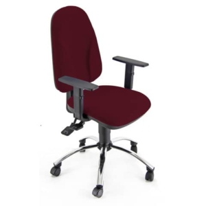 Sedia girevole operativa Unisit Team Eco smart - schiuma sagomata - rivestimento ignifugo Bordeaux -TMSYC/ID-0