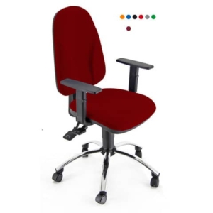 Sedia girevole operativa Unisit Team Eco smart - schiuma sagomata - rivestimento Eco Rosso - TMSYC/ER-0