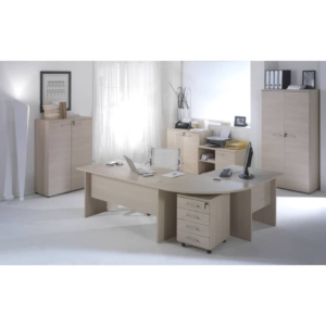 Scrivania Larix Unisit color larice - Modulo lineare 180 cm per scrivanie componibili-101381