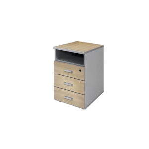 Cassettiera 3 cassetti + vano Unisit Spirit 44x52x72 cm Rovere-0