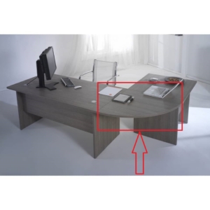 Raccordo angolare 90° per Scrivania Larix Unisit Rovere Grigio per scrivanie componibili-0