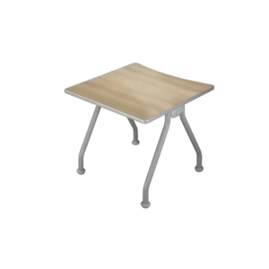 Scrivania con gambe metalliche Unisit Spirit 80x80x72 cm Rovere per soluzioni componibili-0
