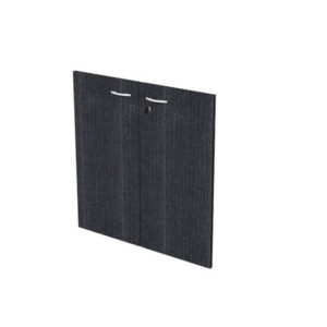 Coppia ante con serratura Artexport in melaminico per mobile basso Presto 80x67 cm Nero venato frassino - 60067/M/8-0