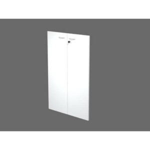 Coppia ante con serratura Artexport in melaminico per mobile medio Presto 80x115 cm Bianco - 60069/M/3-0