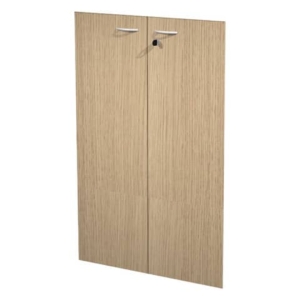 Coppia ante con serratura Artexport in melaminico per mobile medio Presto 80x115 cm Rovere - 60069/M/C-0