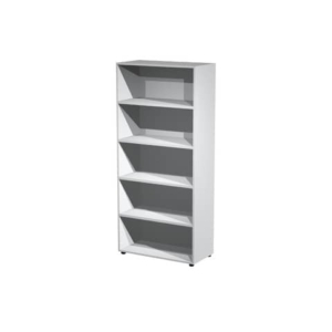 Libreria a giorno da ufficio Grigia Artexport 2898 in melaminico - 90x44x200h-0