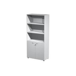Armadio da ufficio Grigio con ante basse Artexport 2898 in melaminico - 90x45,8x200h - con serratura-0