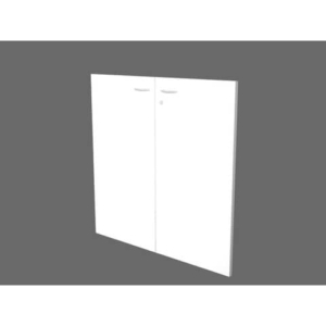 Coppia ante basse per libreria componibile Artexport Protocollo - Bianco - 76x81 cm-0