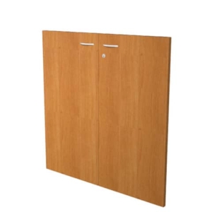 Coppia ante basse per libreria componibile Artexport Protocollo - Noce chiaro - 76x81 cm-0