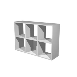 Libreria componibile Artexport Maxicube - 6 caselle Grigio alluminio 6MaxC-5-0