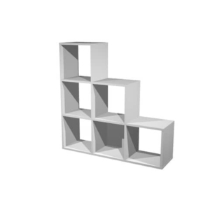 Libreria componibile Artexport Maxicube - 6 caselle scalare Grigio alluminio 6DMaxC-5-0