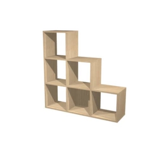 Libreria componibile Artexport Maxicube - 6 caselle scalare Rovere 6DMaxC-C-0