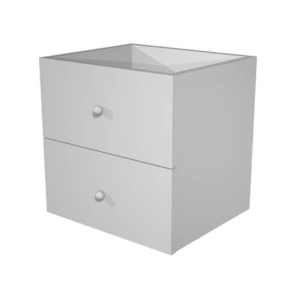 Libreria componibile Artexport Maxicube - Set 2 cassetti Grigio alluminio 2C-MaxC-5-0