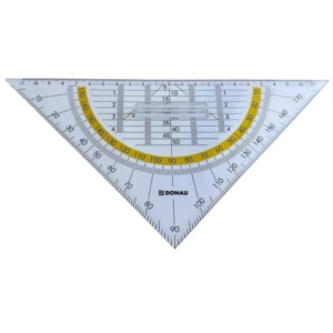 Squadra con goniometro 25 cm Donau con impugnatura 45° 4210004-00-0