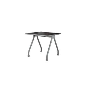 Scrivania con gambe metalliche Unisit Spirit 80x80x72 cm wengé per soluzioni componibili-0