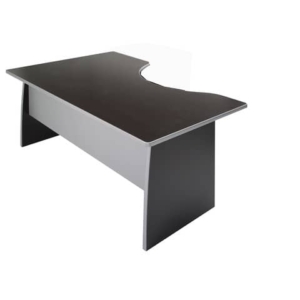 Scrivania informatica Unisit Spirit con semipenisola destra 160x100x72 cm Wengé - utilizzabile per soluzioni componibili-0