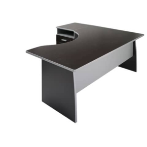 Scrivania informatica Unisit Spirit con semipenisola sinistra 160x100x72 cm Wengé - utilizzabile per soluzioni componibili-0
