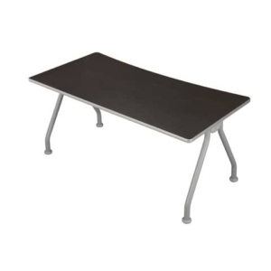 Scrivania con gambe metalliche Unisit Spirit 180x80x72 cm wengé per soluzioni componibili-0