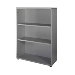 Mobile alto a giorno Unisit Spirit 2 ripiani media larghezza 90x45x130 cm Rovere-0