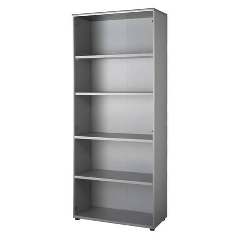 Mobile alto a giorno Unisit Spirit 3 ripiani largo 90x45x210 cm wenghè-0 - Loveoffice