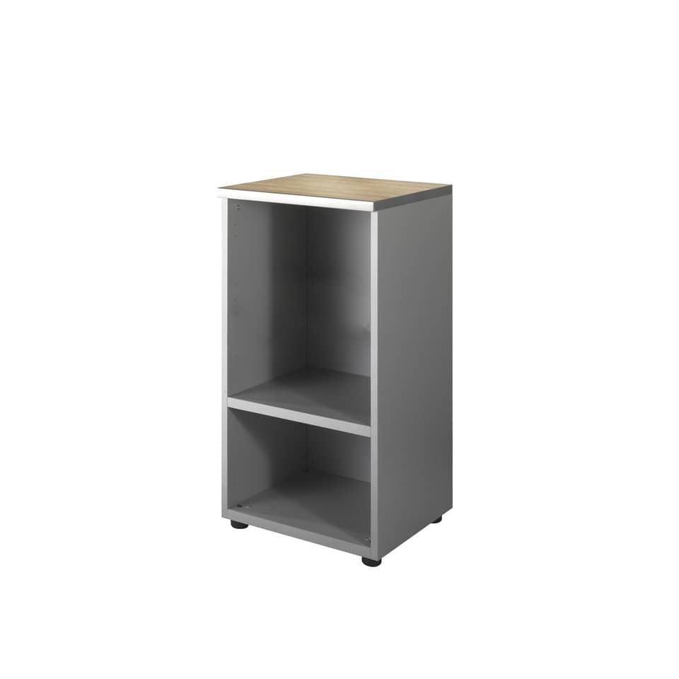 Mobile basso a giorno Unisit Spirit 1 ripiano 45x45x90 cm Rovere-0 - Loveoffice