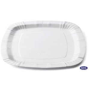 Piatti quadrati 24x24 in cartoncino riciclato patinato Scatolificio del Garda Bianco - 205-00 (conf.100)-0