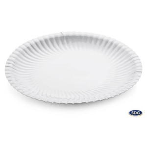Piatti piani ø23 cm in cartoncino riciclato patinato Scatolificio del Garda Bianco - 203-00 (conf.50)-0