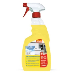Sgrassatore alcolico disinfettante Sanitec Multi Activ multisuperficie - profumo limone - flacone 750 ml - 1838-S-0