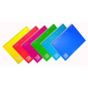 Quaderno spirlato a quadretti con fori - A4 Maxi One Color PPL - 80 g/m² - 5mm - 80 fogli +1 - colore assortito-0