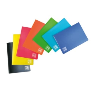 Quaderno A4 a righe punto metallico Maxi One Color PM PPL - 80 g/m² - rigatura 1R - 20 fogli +1 - colore assortito-0