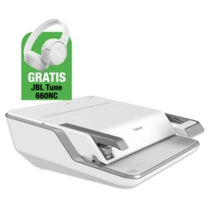 Rilegatrice 3 in 1 Fellowes Lyra a dorsi plastici, pinzatrice e perforatrice 2/4 fori Bianco -0