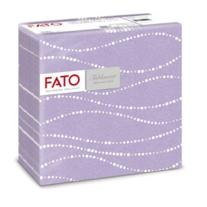 Tovaglioli piegati 1 velo Fato Tablewear 40x40 cm pura cellulosa decoro Perle Lilla - 88446500 (conf.50)-0