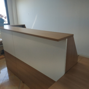 Bancone reception lineare 4 metri Musa Artexport - Noce arabis