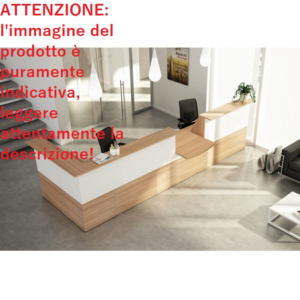 Bancone reception lineare 4 metri Musa Artexport - Noce arabis