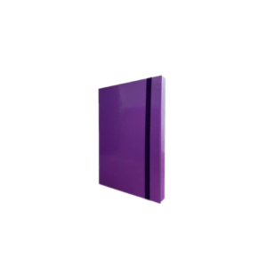 Cartella portaprogetto con elastico in carta plastificata Euro-Cart - 3 cm - Viola -0