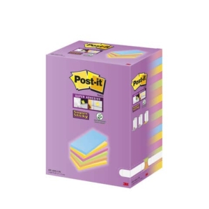 Foglietti riposizionabili Post-it® Super Sticky Color Notes 127x76 mm Tower Pack 16 blocchetti Assortito da 90 ff-0