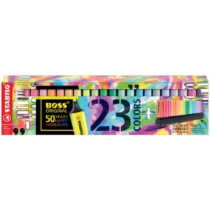 Desk set evidenziatori Stabilo Boss® Original 2-5 mm colori assortiti (conf.23)-0