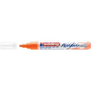 Pennarello acrilico Edding 5100 - punta tonda 2-3 mm Tratto medio - Arancio fluo - 4-5100066-0