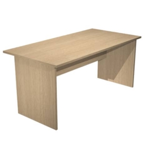 Scrivania Artexport Presto 160x80xh.72 cm - fianchi a pannello - spessore piano 22 mm - Rovere-0