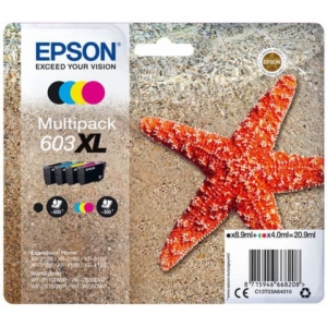 Cartucce 603XL Ink-jet Epson multicolore Multipack C13T03A64010 (4 colori)-0