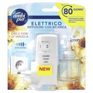 Starter Kit diffusore elettrico più ricarica Ambi Pur Lenor 20 ml Oro e fiori di vaniglia - AH96-0