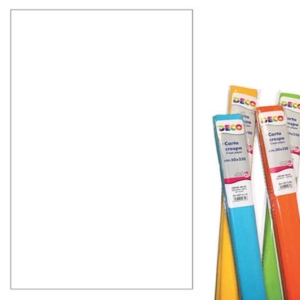 Rotolo di Carta crespa - 50x250 cm - 40 g/m² Deco Bianco 10713/01-0