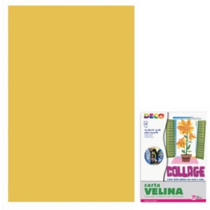 Carta velina 50x76 cm - busta 24 fogli - 20 g/m² Deco Oro 05322-0