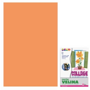 Carta velina 50x76 cm - busta 24 fogli - 20 g/m² Deco Arancio 05312-0