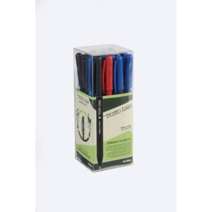Penne a sfera Tratto 1 Green Plastic punta 1 mm - Tratto 0,5 mm - Assortito - F838400 (conf.24)-0